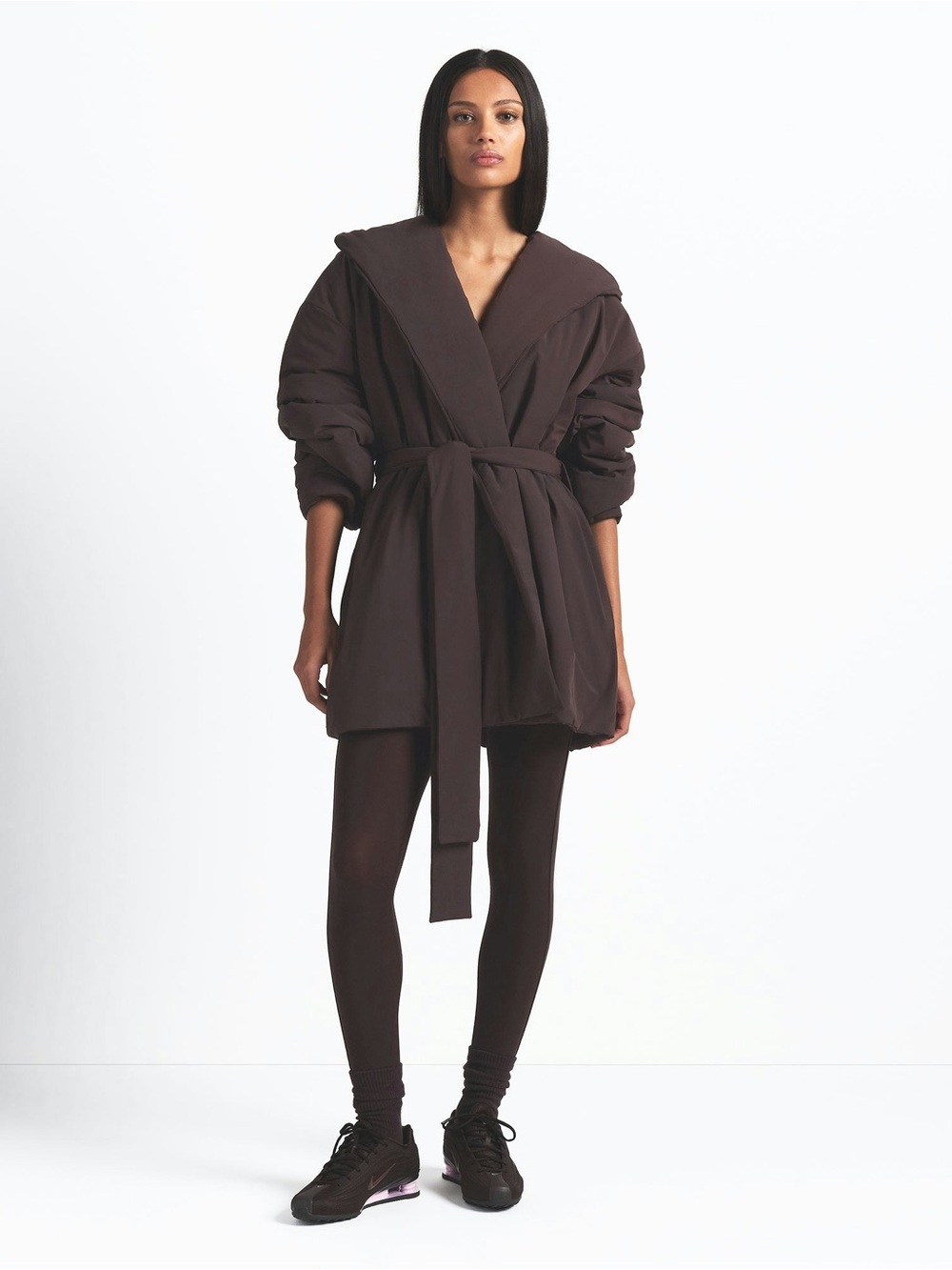 BNWOT Skims x Nike Collab Woven Nylon Wrap Coat Phoenix M